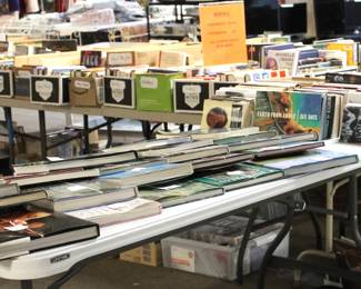 We have a large amount of books. Hardbacks, paperbacks, coffee table and decorator books.