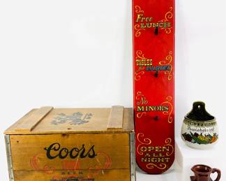 Coors Beer Crate and Beer Decor
