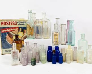 Vintage Colored Bottles