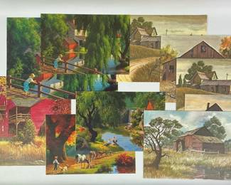 Vintage Rural Countryside & Barns Art Prints