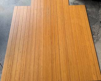 EcoFriendly Bamboo Office Chair Mat 48x54 with Lip