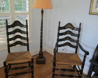 Ethan Allen stenciled chairs