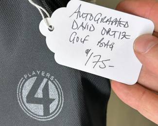 Ortiz signed golf bag