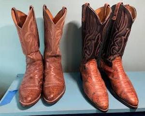 Vintage Cowboy boots, ( combat and Works boots too). sizes 9 , 9 &1/2 and 10
