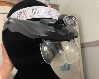 Jewelry makers LED Head lamp with 2 sets of magnifier's. Other magnifiers available
