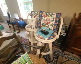 Counter height stool wicker