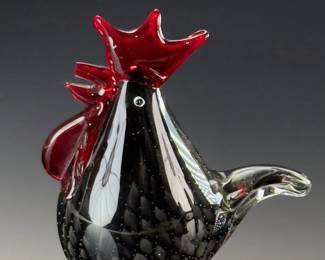 Studio Art Glass Chicken Murano