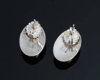 Native American MOP Sterling Silver Earrings