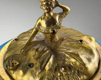 Antique Figural Vanity Powder Jar