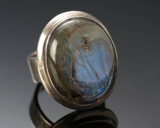 Sterling Silver & Labradorite Ring SZ: 7.25