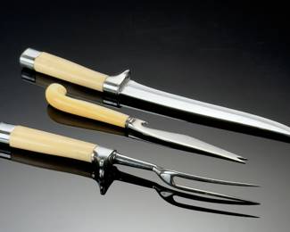 3pc Towle Stainless/Sterling Handle Carving Set