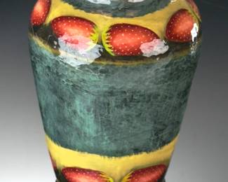 MARSAR Artey Cobre Copper Vase Strawberry Design