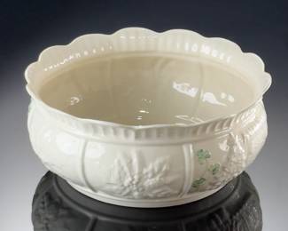 Belleek Shamrock Porcelain Centerpiece Bowl