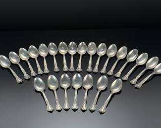 Lot of 24 Gorham Chantilly Sterling Silver Teaspoons Flatware