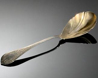 W.Moir Sterling Silver Florentine Serving Spoon