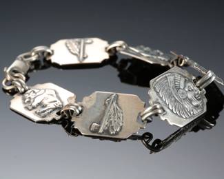 Sterling Silver Southwest Souvenir Bracelet