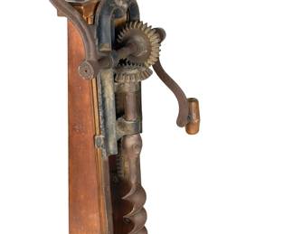 ANTIQUE Vintage Old Drill Press Beam Post Auger Boring Machine Tool