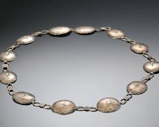Vintage Native American Concho Belt Silver & Turquoise