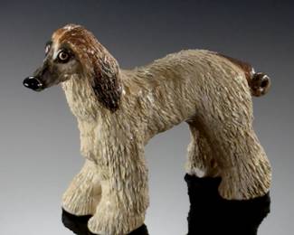 Basil Matthews Pottery Afghan Hound Dog Figurine Sculpture