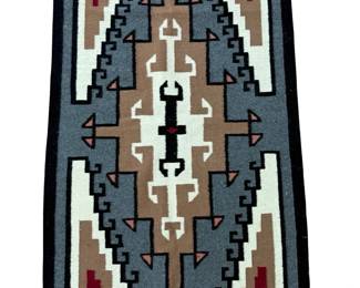 Antique Navajo Klagetoh Rug Early Native American Weaving 4x2.5ft
