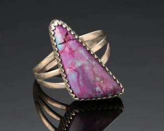 Vintage Purple Mohave Turquoise Ring SZ: 6.5 Native American Jewelry
