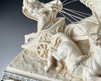 Amilcare Santini Roman Chariot Sculpture