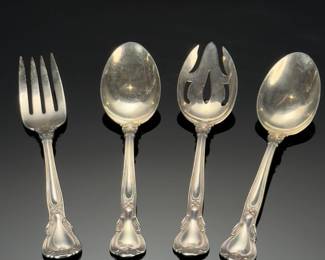 Lot of 4 Gorham Chantilly Sterling Silver Flatware Large Serving Pieces