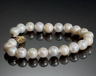 7.5” Pearl Bracelet 14k Gold PJs Clasp