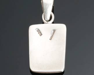 Hopi Sterling Silver Overlay Man in The Maze Pendant Native American Jewelry