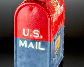 Antique Van Dorn Iron Works 1900s US Mail Postal Service Post Office Drop Box