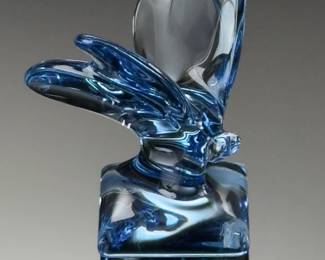 Baccarat Crystal Blue Butterfly Figurine