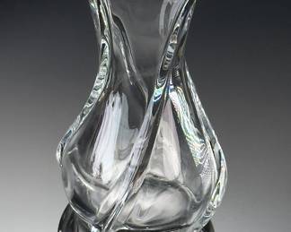 Baccarat Crystal Serpentine Vase