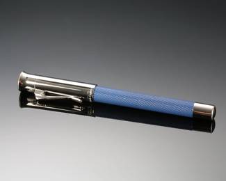Graf Von Faber Castell Guilloche Indigo Resin & Metal Rollerball Pen