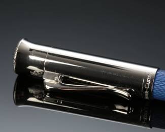 Graf Von Faber Castell Guilloche Indigo Resin & Metal Rollerball Pen