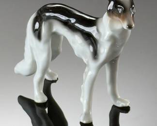 ERPHILA Borzoi Porcelain Wolfhound Dog Figurine