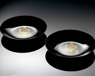 Lot of 2 Vintage COUROC Hummingbird Kachina Plates