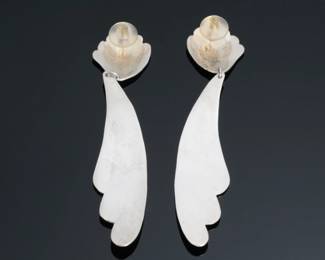 Native American Sterling Silver Drop Earrings