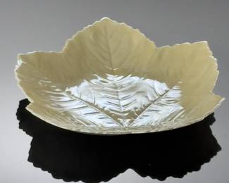 Belleek Oak Leaf Porcelain Dish