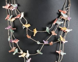 4-strand Native American Fetish Necklace