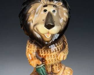 Lefton Porcelain Hubert the Lion Piggy Bank