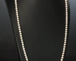 Vintage Pearl Necklace 40in Long