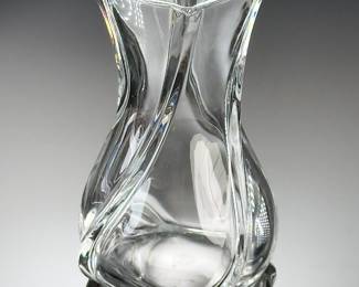 Baccarat Crystal Serpentine Vase