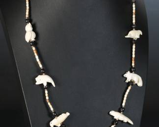 Zuni Fetish Necklace Multiple Animal