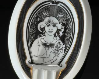 Hollohaza Hungary Porcelain Endre Szasz Trinket Dish Ashtray 780