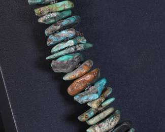 As-Is Native American Chunky Turquoise Necklace.