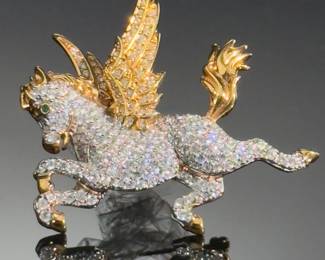 Swarovski Signature Pegasus Rhinestone Brooch