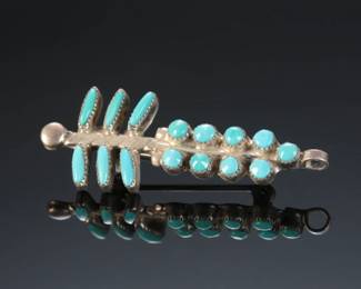 Vintage Zuni Turquoise Needle Point Dragonfly Pin Brooch Pendant ps Native American Jewelry