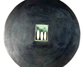Original Art Jack McLean Bronze Mixed Media Sculpture Metal Art Disc
