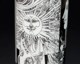 Hollohaza Hungary Porcelain Endre Szasz Surrealistic Vase SZ-519