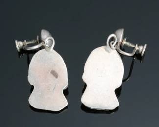 Native American Silver & Turquoise Clip-On earrings